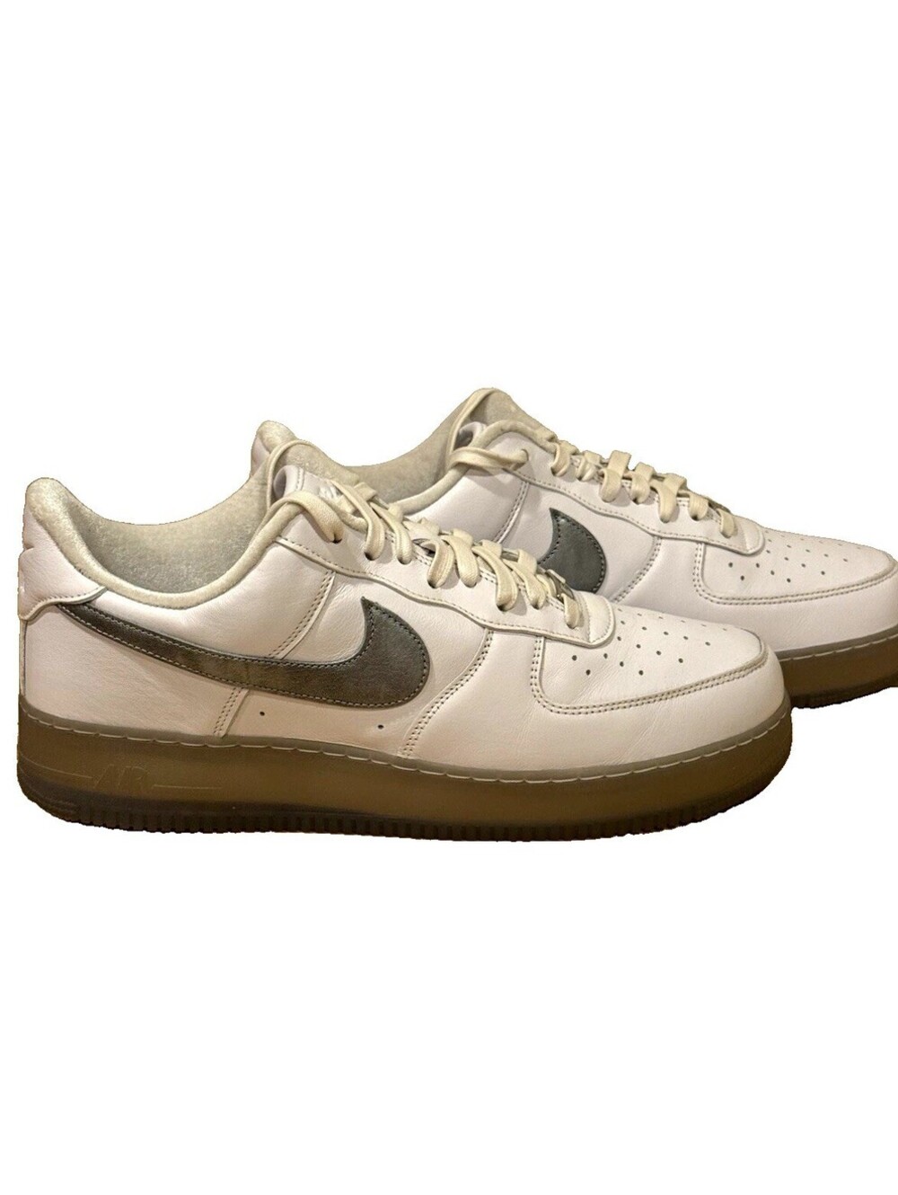 Nike Air Force 1 ’07 DX3945-100 White Metallic Silver Men’s 13 AF1